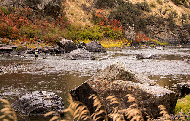 Fishing below Madison Dam